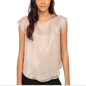 Joie 'Rancher' Metallic Snakeskin Print Top